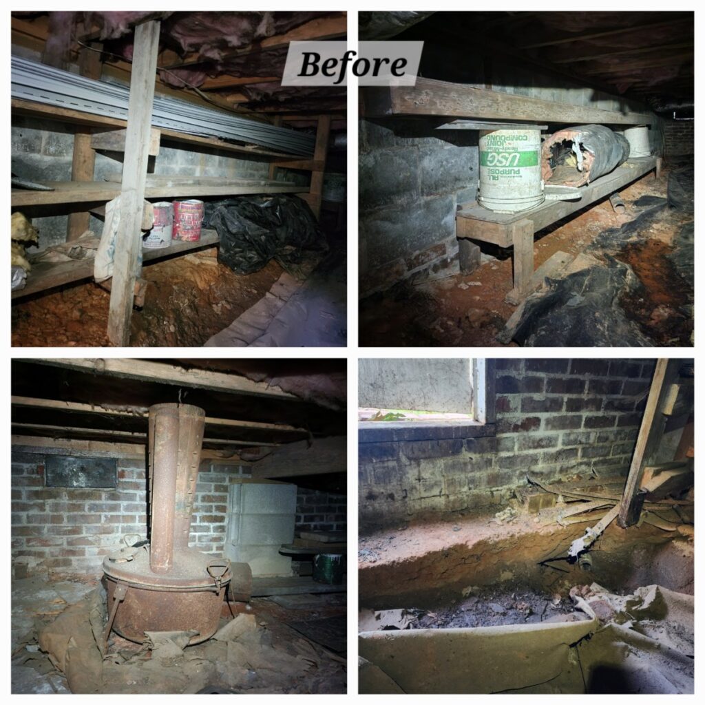 Crawl Team 6 crawlspace encapsulation Before